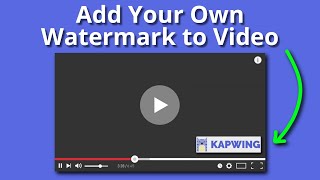 How To Add Your Own Watermark On A Video