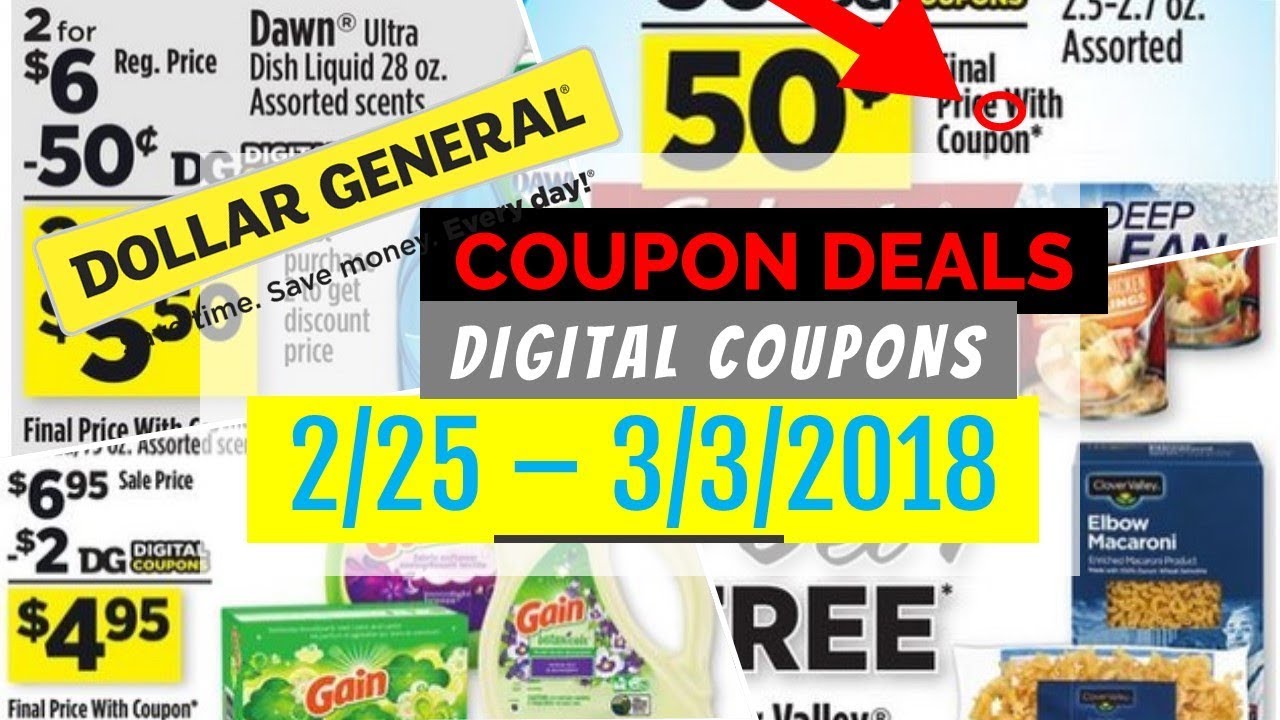 Dollar General Coupon Deals February 25 March 3 2018 Digital dollar-general-coupon-deals-february-25-march-3-2018-digital