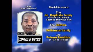 Zephinus Jn  Baptiste ~ Long Obituary
