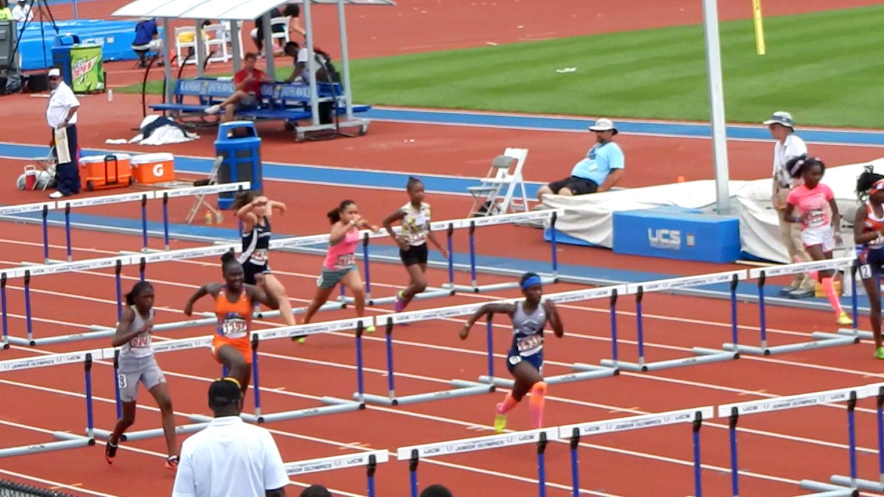 2017 USATF Junior Olympics 11 12 Girls 80 Meter Hurdles Prelims Heat 2 