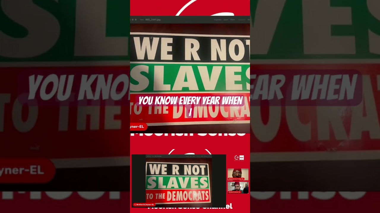 Sheik Clarence Prather-El explaining how we are not slaves to the democrats. 