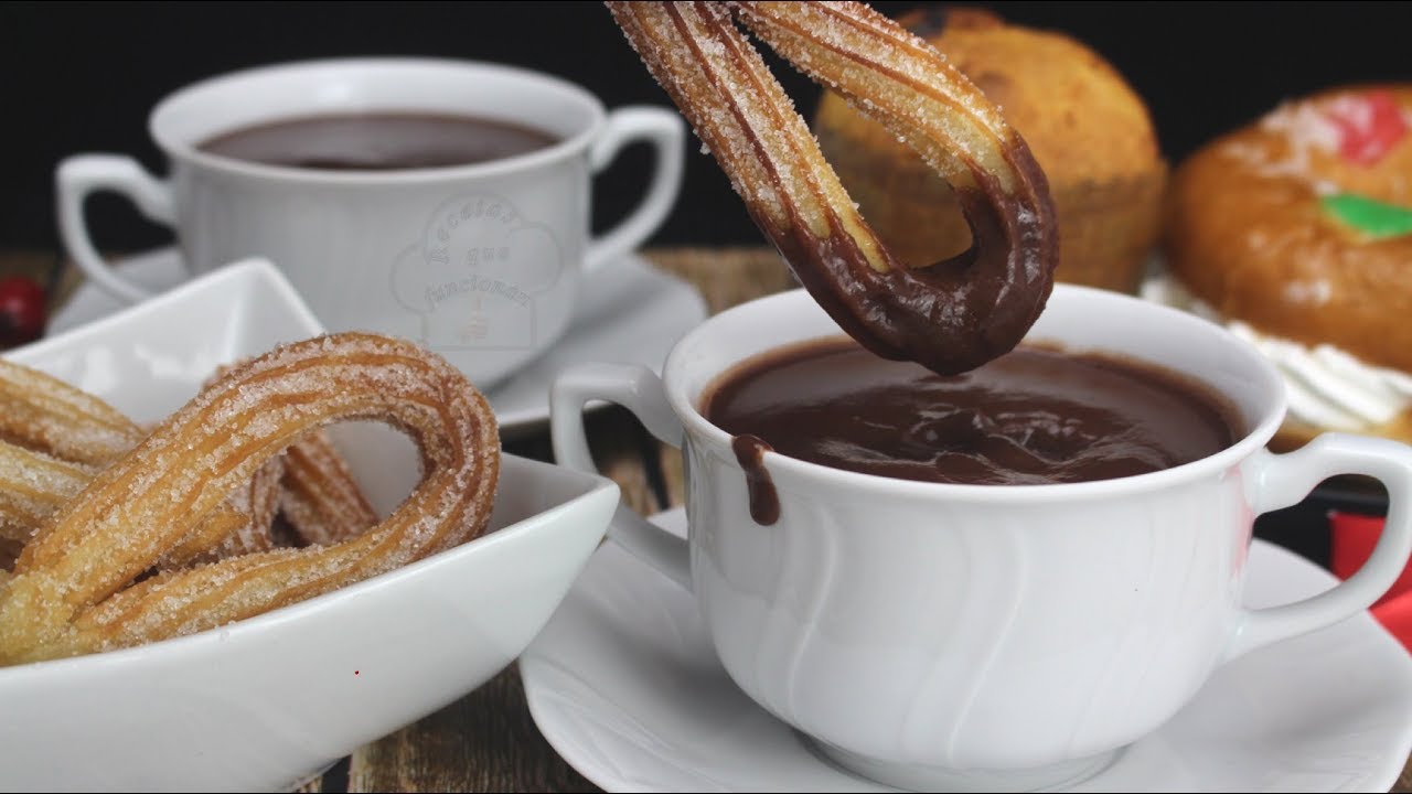 Chocolate caliente a la taza para churros - YouTube