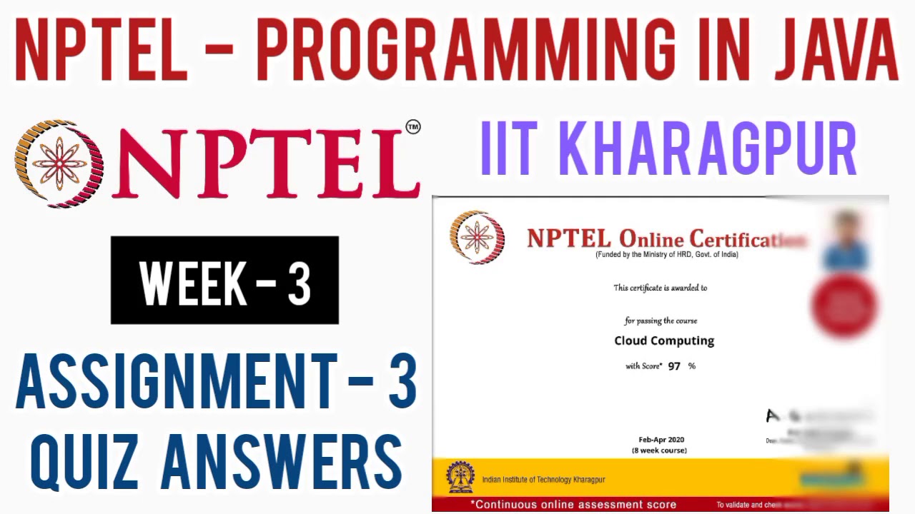 nptel java week 3 assignment answers 2023