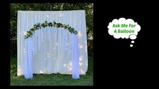 Backdrop Arch With Balloons And Flowers