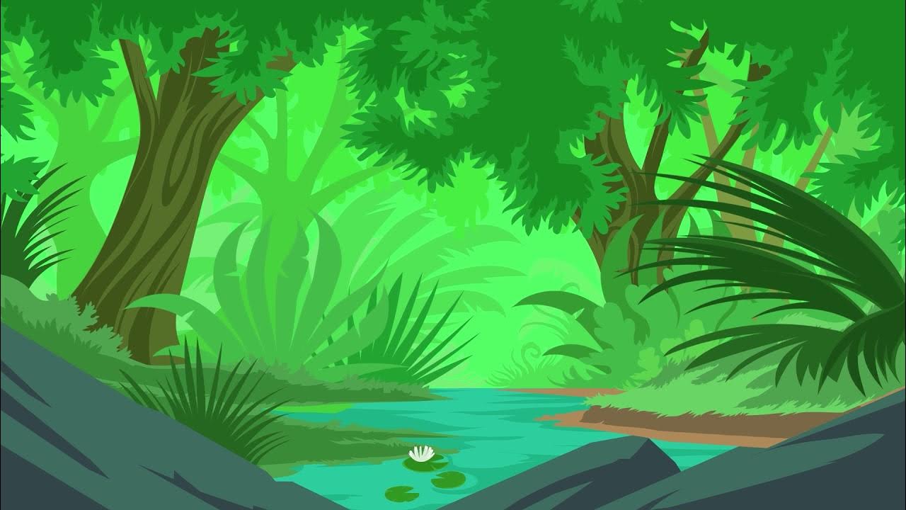 HD Free Download Animated Jungle Background | Cartoon Background Loop |  Nature Landscape Background - YouTube