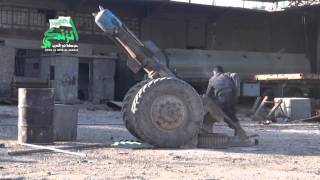 شام حلب تدمير لقوات الأسد في جبهة الراموسة بقذائف مدفع جهنم 17 5 2015