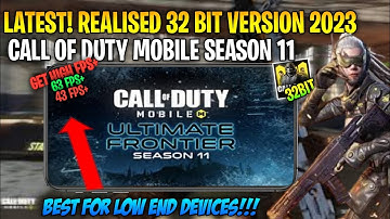 New!! Realised Optimize 32 Bit Version | Call Of Duty Mobile Season 11