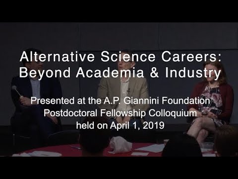 Alternative Science Careers: Beyond Academia & Industry