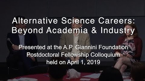 Alternative Science Careers: Beyond Academia & Industry