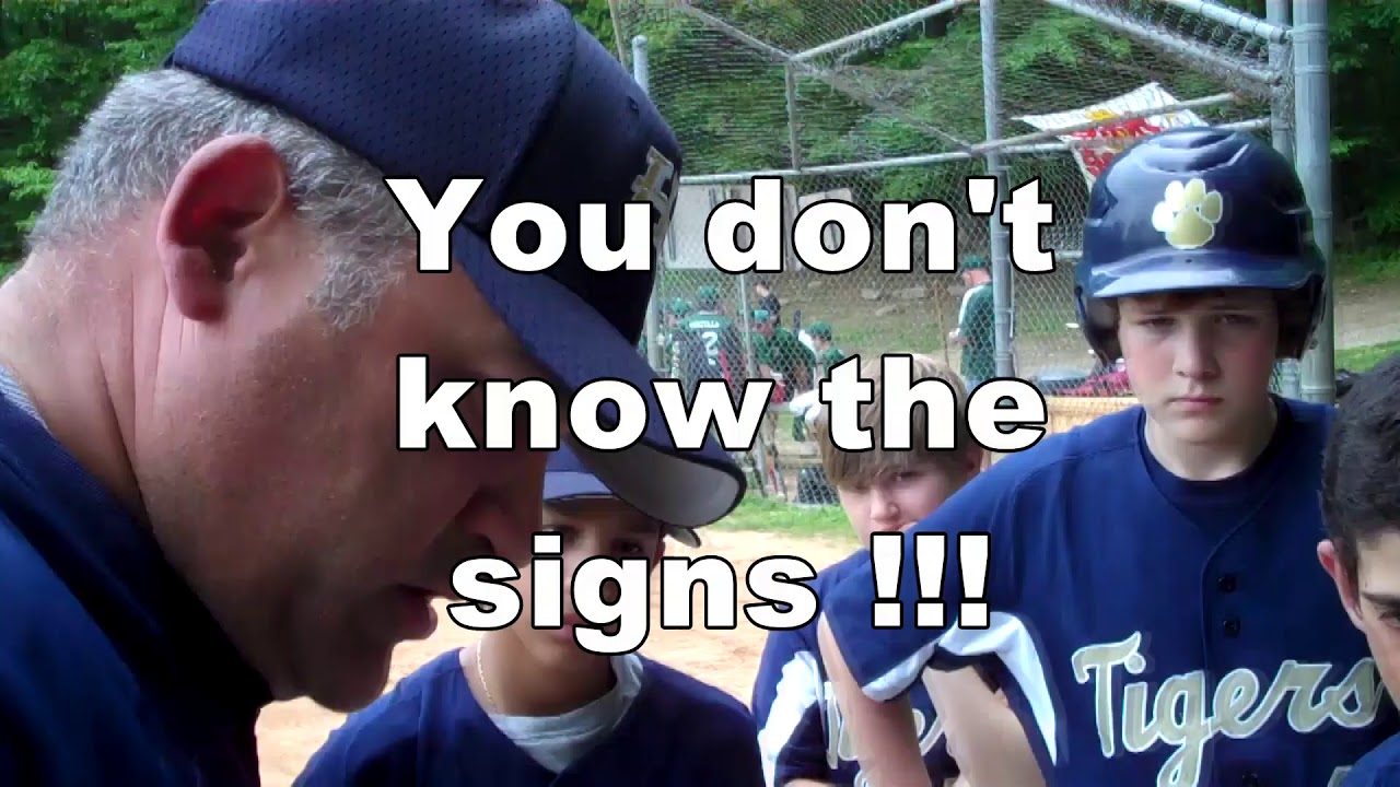 How to give baseball or softball signs before a game by Drew Marino