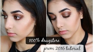 Bronze Smokey Eye || 100% Drugstore Prom Makeup Tutorial 2016
