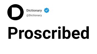 Proscribed Meaning In English