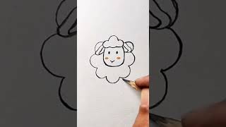 رسم خروف 🐑 العيد | رسم خروف سهل بالقلم الرصاص