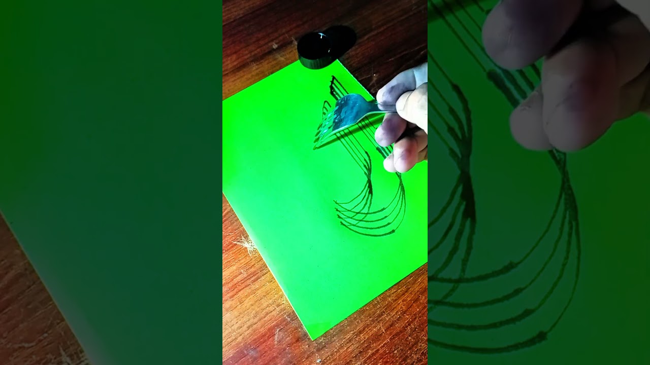 Allah Name Lettering Using Only a Spoon | Unique Arabic Art #Shorts