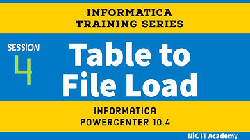 Session 4 - Informatica Table to File Load | How to generate target flat file in Informatica?
