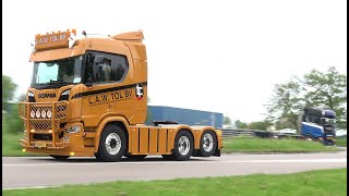 Truckfestival Westfriesland Medemblik Truckshow 2023 with Scania V8 open pipes sound