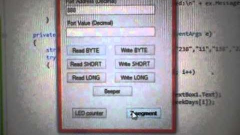7 Segment running by Parallel port from windows 8 - 64 bit