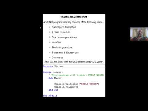 44 VB NET PROGRAMMING STRUCTURE MAIN PARTS