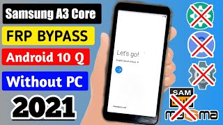 Samsung A3 Core Frp Bypass March 2021 || Samsung (SM-A013G) FRP ||Google Lock Bypass Without Pc 2021