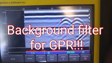 Background Filter for GPR - An Example Gone RIGHT!