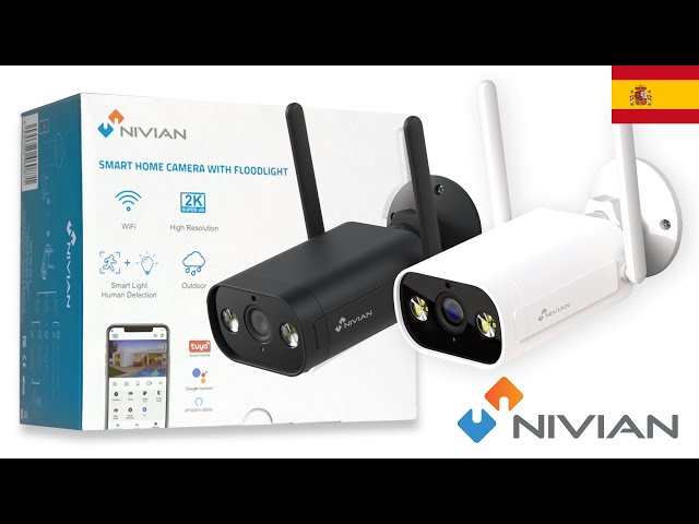 Nivian Cámara IP Wifi 2K para Exterior con Detección de Humanos