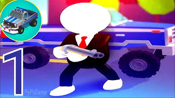 Rage Road Games - Game play Walkthrough Part 1 Level 1-10 Car Shooting Game