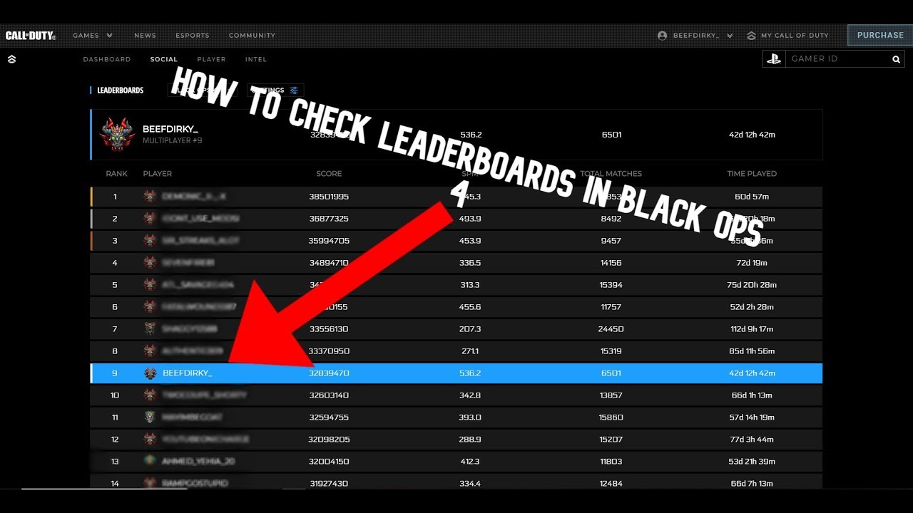 (BO4) How to View GLOBAL LEADERBOARDS IN BLACK OPS 4 (CALL OF DUTY APP