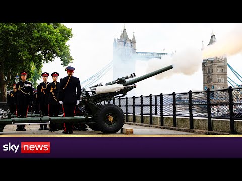 Gun salutes sound out across the country