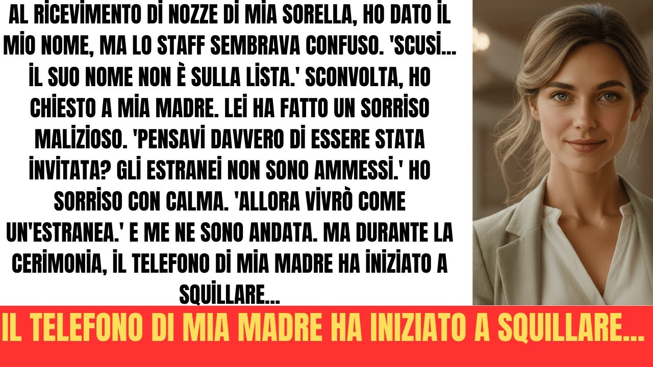 Mamma mi ha cancellata dal matrimonio, ma un segreto ha distrutto tutto