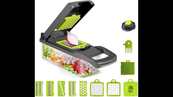 Hemico Adjustable Slicer With Spring Slicer, Vegetable & Fruit Chopper  Cutter Grater