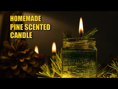 How to Make Scented Candles 🕯️With Fresh Pine Needles 🌲| For Beginners