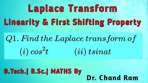 Question#1 on Laplace Transform of Elementary Functions & First Shifting Property.