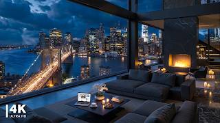 Luxury Apartment in New York | Late Night Jazz Instrumental & Relaxing Jazz Music for Sleep, Work