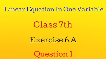 6A Que 1(a,b. ) Solve the following equation | new learning composite mathematics class 7