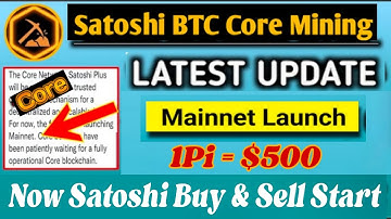 Good News 🎉 | Core Satoshi Btcs Mainnet Launch latest update 😱🤯 | 1Core = $5000 🤑🎉 #crypto #bitcoin