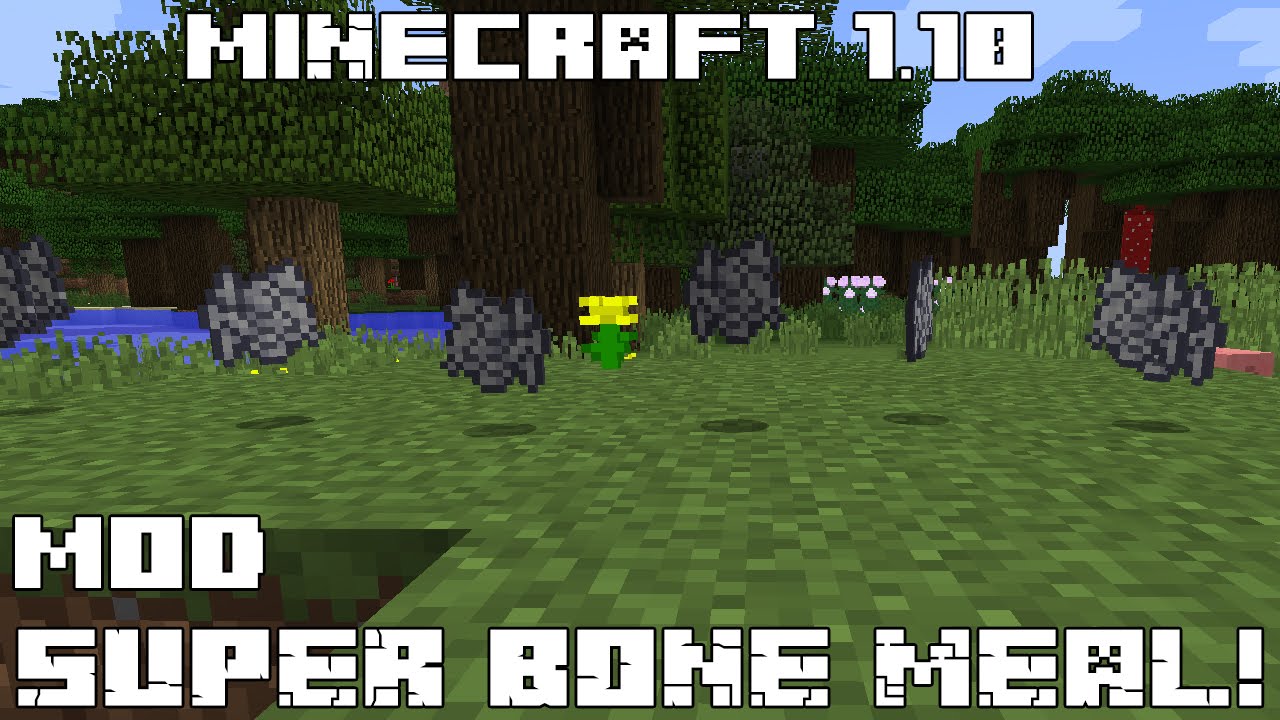 Minecraft 1 10 Mod Super Bone Meal Compressed Bonemeal Mod Espanol Youtube