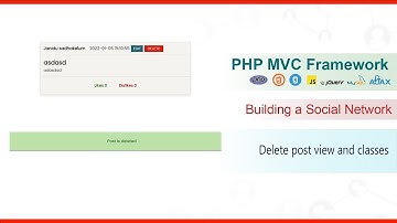 PHP MVC Framework - #27 - Building a Social Network - Delete post view and classes