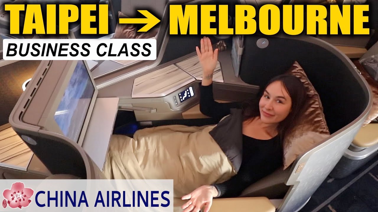 China Airlines A350 BUSINESS CLASS //Travel Vlog TAIPEI to MELBOURNE! ️ ...