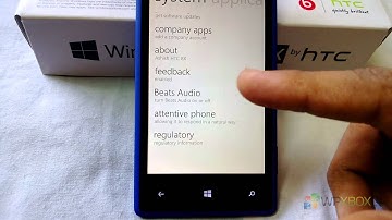 HTC 8X Settings for Windows Phone 8