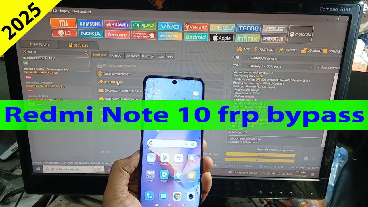redmi note 10 frp bypass unlock tool