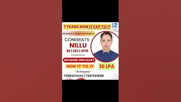 10 LPA as #networkspecialist | 7 Years Non IT Exp to IT🔥| Success story #besanttechnologiesbtmlayout