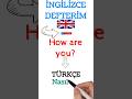ingilizce defterim,how are you? #ingilizce #ingilizcekonuş #shorts