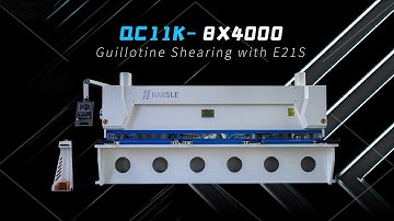 QC11K-8X4000 CNC Guillotine Shearing Machine with Pneumatic Rear Support