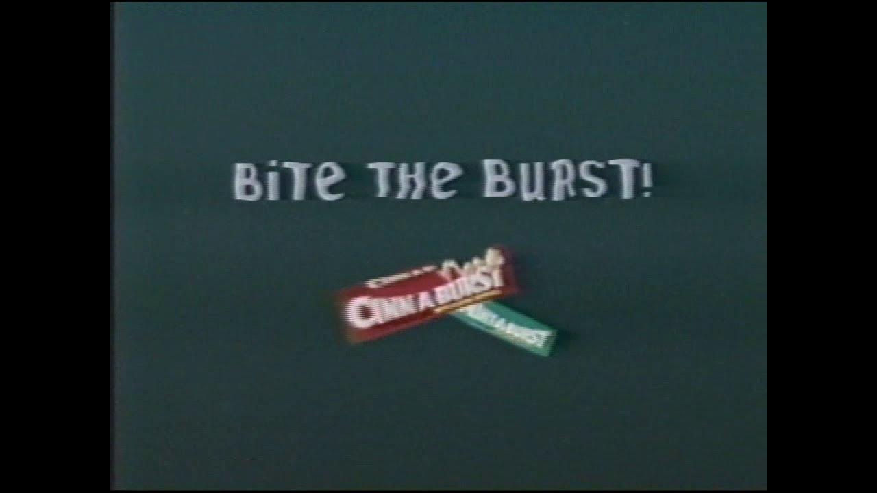 Cinn A Burst and Mint A Burst Gum Commercial (1995) YouTube