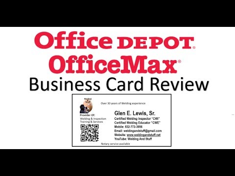 Wideo: Czy Office Depot tworzy wizytówki?