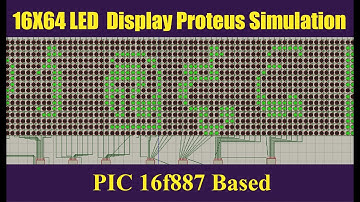 Led Display 16x64 Proteus Simiulation + CODE