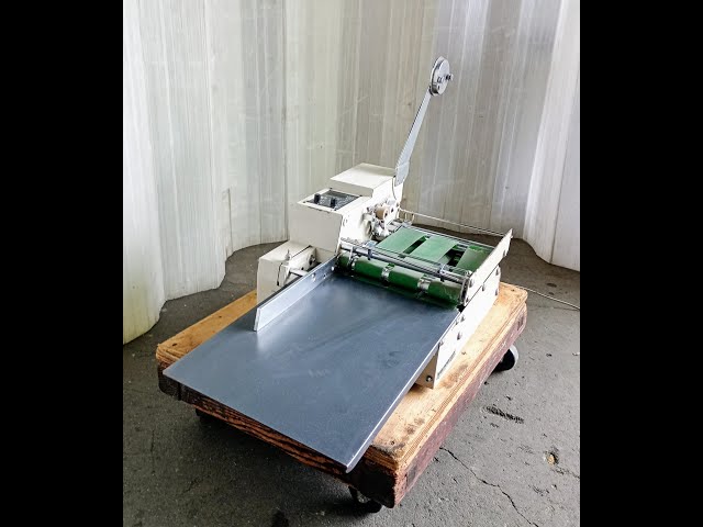 中古]日本理化製紙株式会社 両面テープ自動貼付機FREE TAPER1000N 動作 