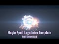 Magic spell logo intro template no text no copyright free download