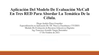 Entregable 2 Evaluación de Recursos Educativos Digitales - Aplicación De Modelos De Red.