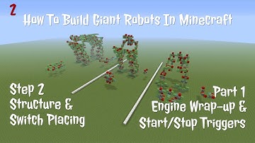 How To Build Giant Robots In Minecraft Step 2 - Structure & Switch Placing - Start/Stop Triggers 2